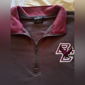 Colosseum Maroon and Garnet Boston College 1/4 Zip Pullover